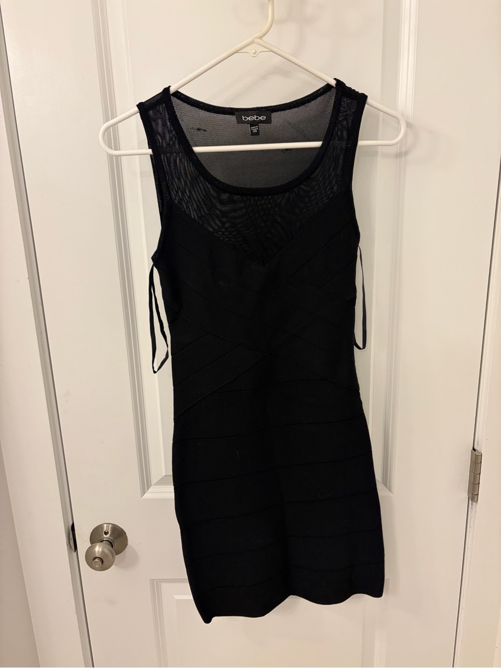 Bebe Mini Bodycon With Mesh